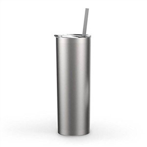 20oz ryðfrítt stál tvöfaldur vegg einangraður beinn kaffibolli